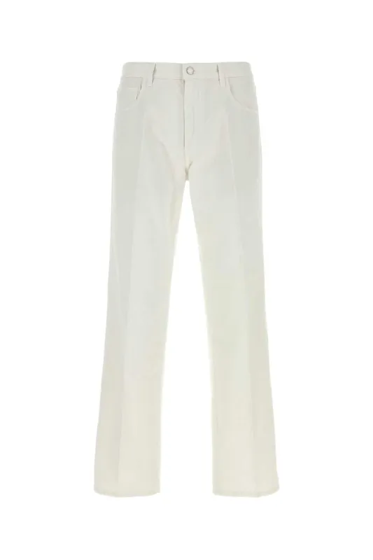 CHALK COTTON PANT made by Prada