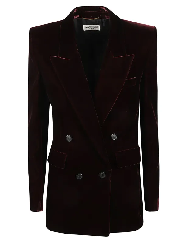 DOUBLE-BREASTED VELVET BLAZER made by Yves Saint Laurent