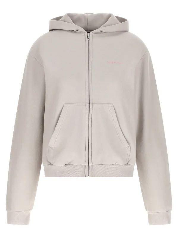 Logo embroidery hoodie made by Balenciaga