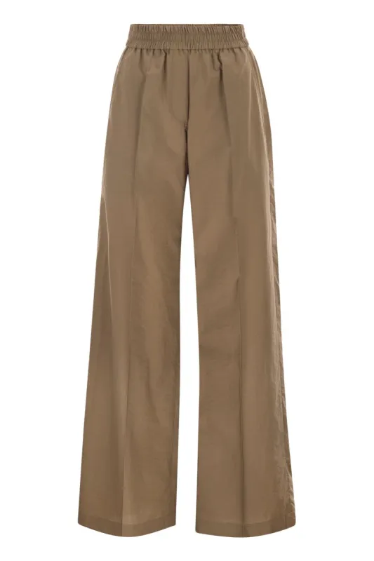 DUNE BROWN COTTON WIDE LEG PANTS sold by Lord & Taylor