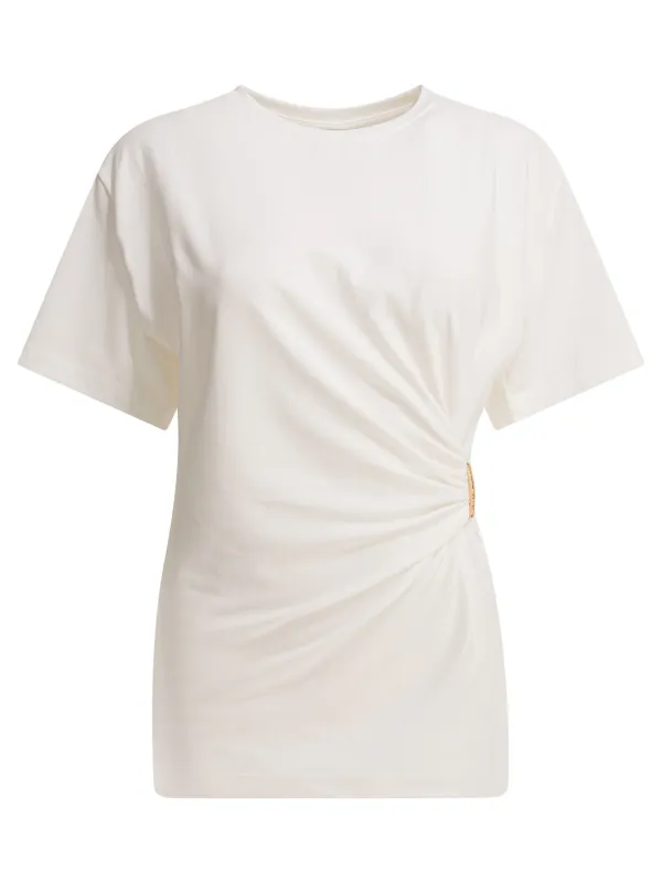 WHITE COTTON T-SHIRT made by Pinko