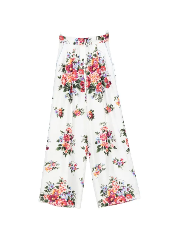 FLOWER BOUQUET-PRINT TROUSERS sold by Lord & Taylor