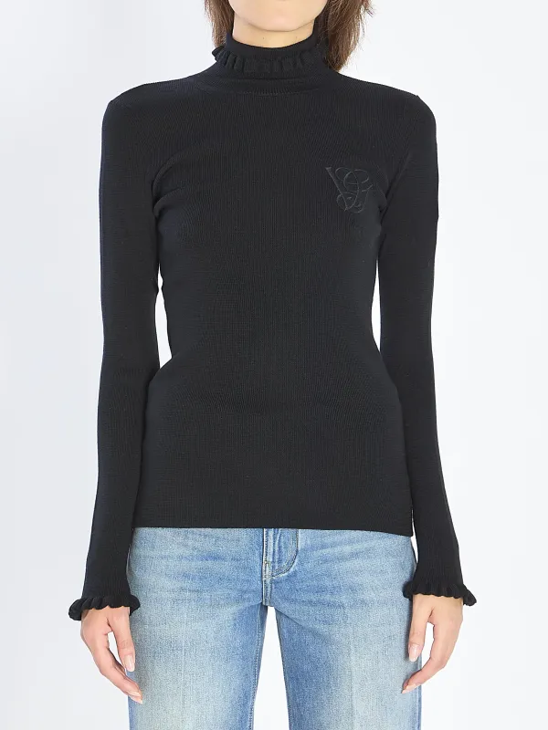 Turtleneck with ruffles sold by Lord & Taylor