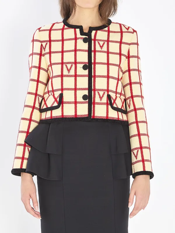VLogo Check jacket sold by Lord & Taylor