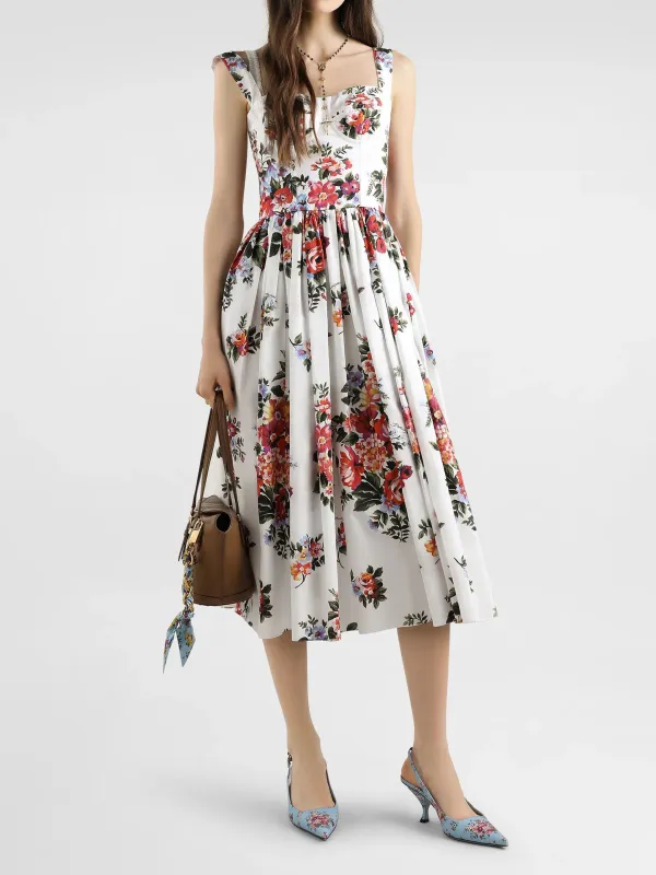 Floral print bustier midi dress sold by Lord & Taylor