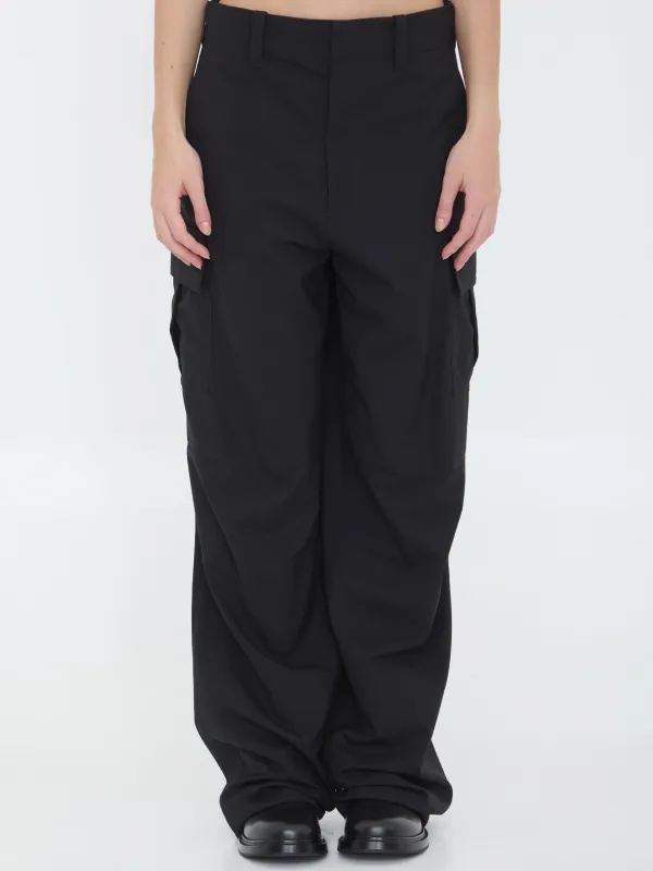 Cargo trousers in lightweight woo made by Bottega Veneta