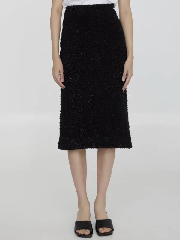Tweed midi skirt made by Balenciaga