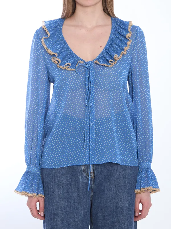 Blouse with polka dots made by Valentino Garavani