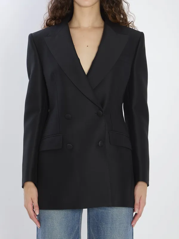 Double-breasted jacket in faille sold by Lord & Taylor