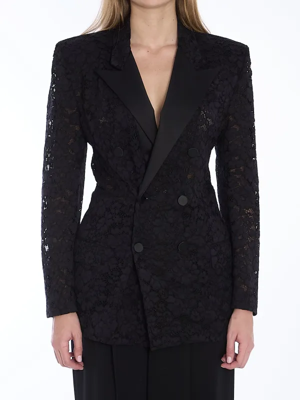 Tuxedo jacket in guipure sold by Lord & Taylor