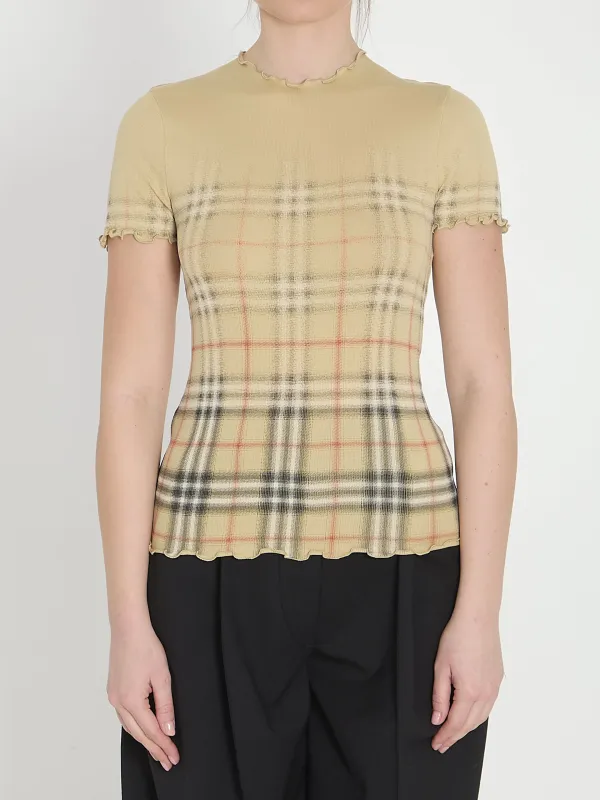 Stretch cotton T-shirt made by Burberry