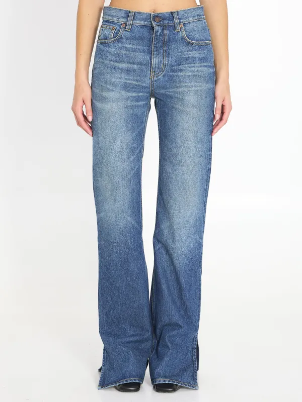 Straight-leg denim jeans sold by Lord & Taylor