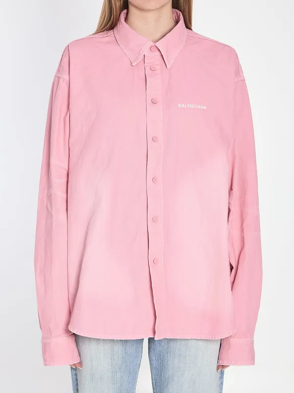 Denim overshirt made by Balenciaga