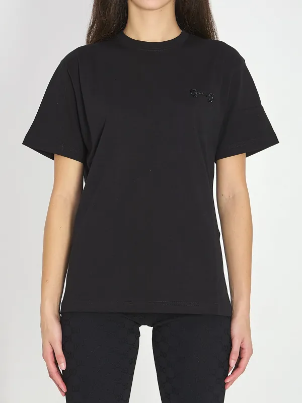 Cotton jersey T-shirt with embroidery sold by Lord & Taylor