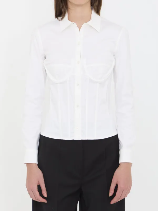 Corsedet shirt in stretch poplin made by Balenciaga