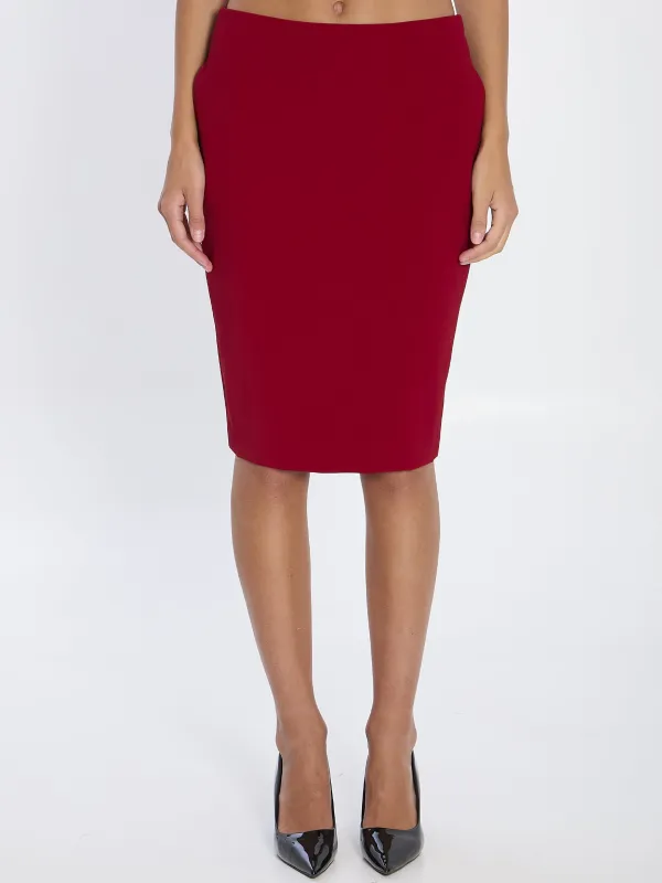 Pencil skirt in red sold by Lord & Taylor