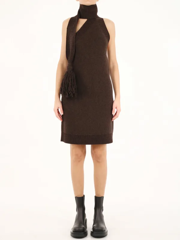 Brown one shoulder dress sold by Lord & Taylor