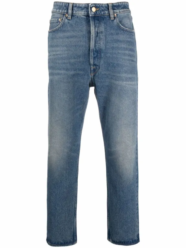 Washed Denim straight leg jeans made by Golden Goose