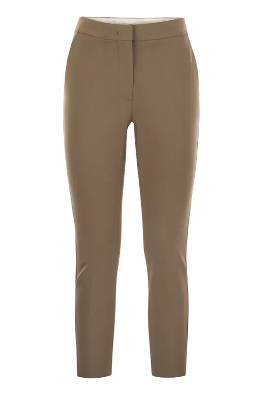 BROWN VISCOSE SLIM FIT PANTS sold by Lord & Taylor