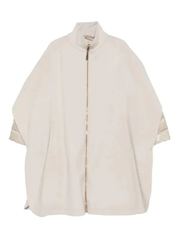 Wool jacket with poncho made by Herno