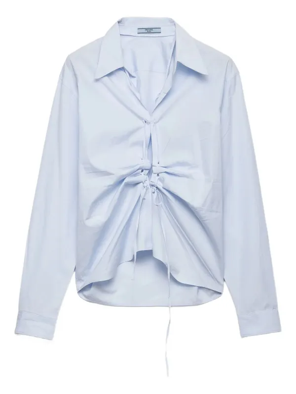 BLUE COTTON SHIRT made by Prada