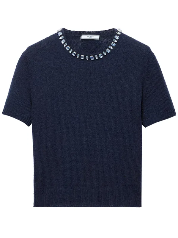 BLUE VIRGIN WOOL CREWNECK sold by Lord & Taylor