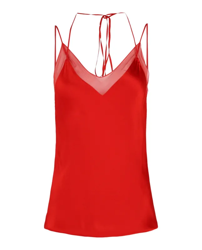 Satin V-Neck Camisole made by Salvatore Ferragamo