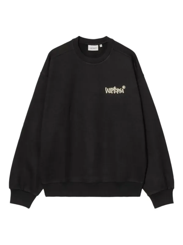 BLACK WIPTOPIA SWEATSHIRT WITH CARHARTT WIP GRAPHIC PRINT made by Carhartt WIP