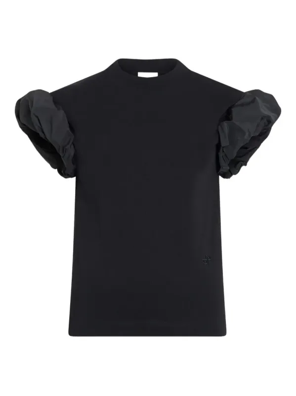 ORGANIC COTTON T-SHIRT WITH FAILLE SLEEVE DETAILS sold by Lord & Taylor