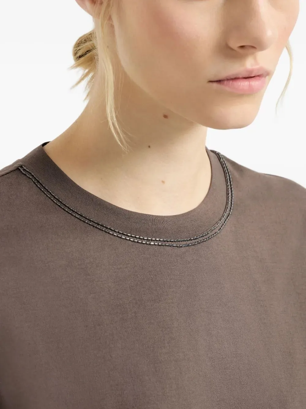 BROWN COTTON T-SHIRT sold by Lord & Taylor product image thumbnail 5