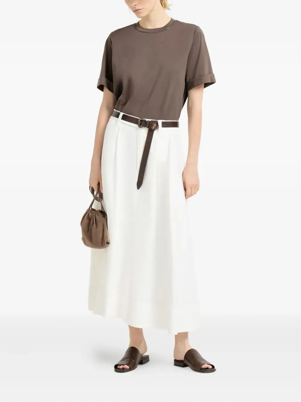 BROWN COTTON T-SHIRT sold by Lord & Taylor product image thumbnail 2