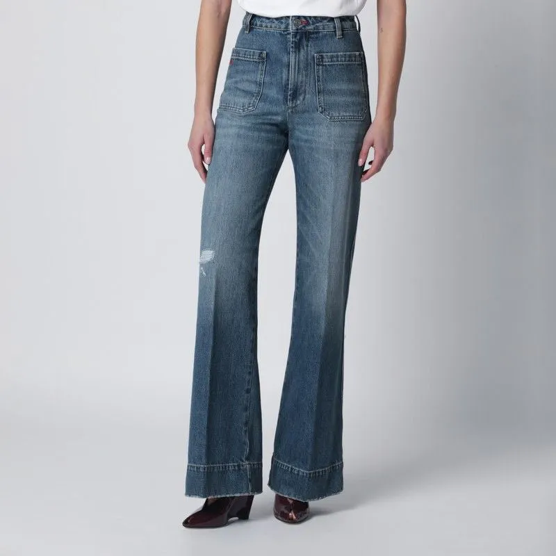 NEW ALINA JEANS IN WORN BLUE WASH sold by Lord & Taylor
