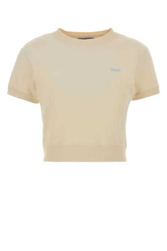PASTEL YELLOW COTTON T-SHIRT made by Prada