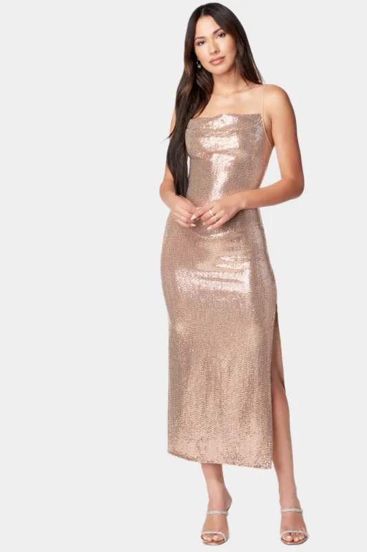 Bebe Cowl Neck Maxi Dress sold by Lord & Taylor