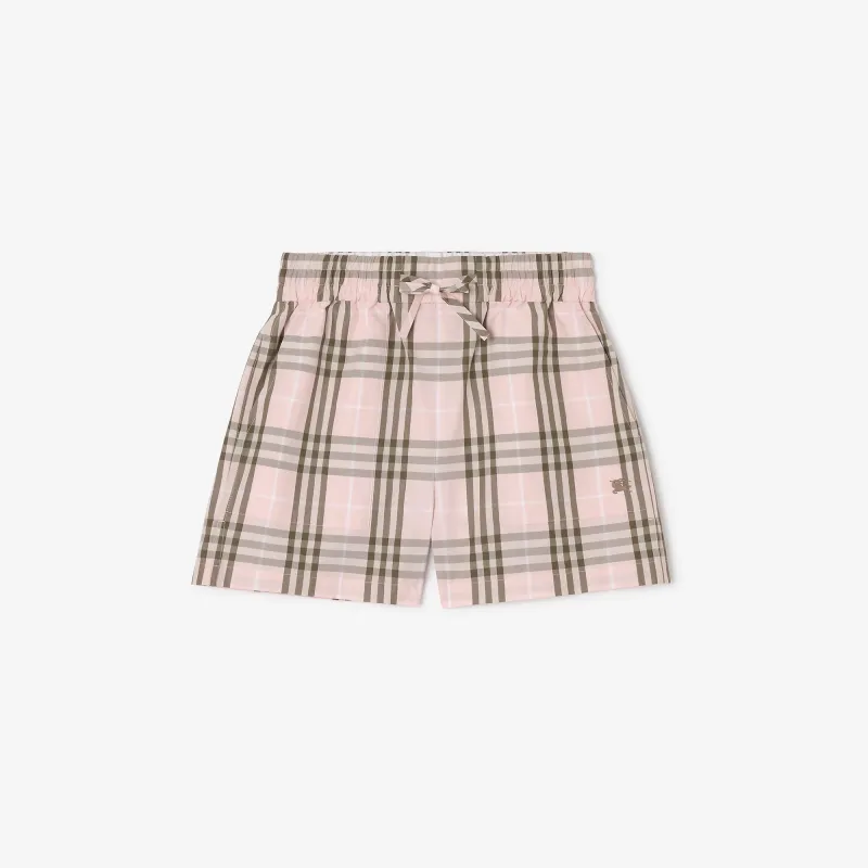 Check cotton shorts made by Burberry