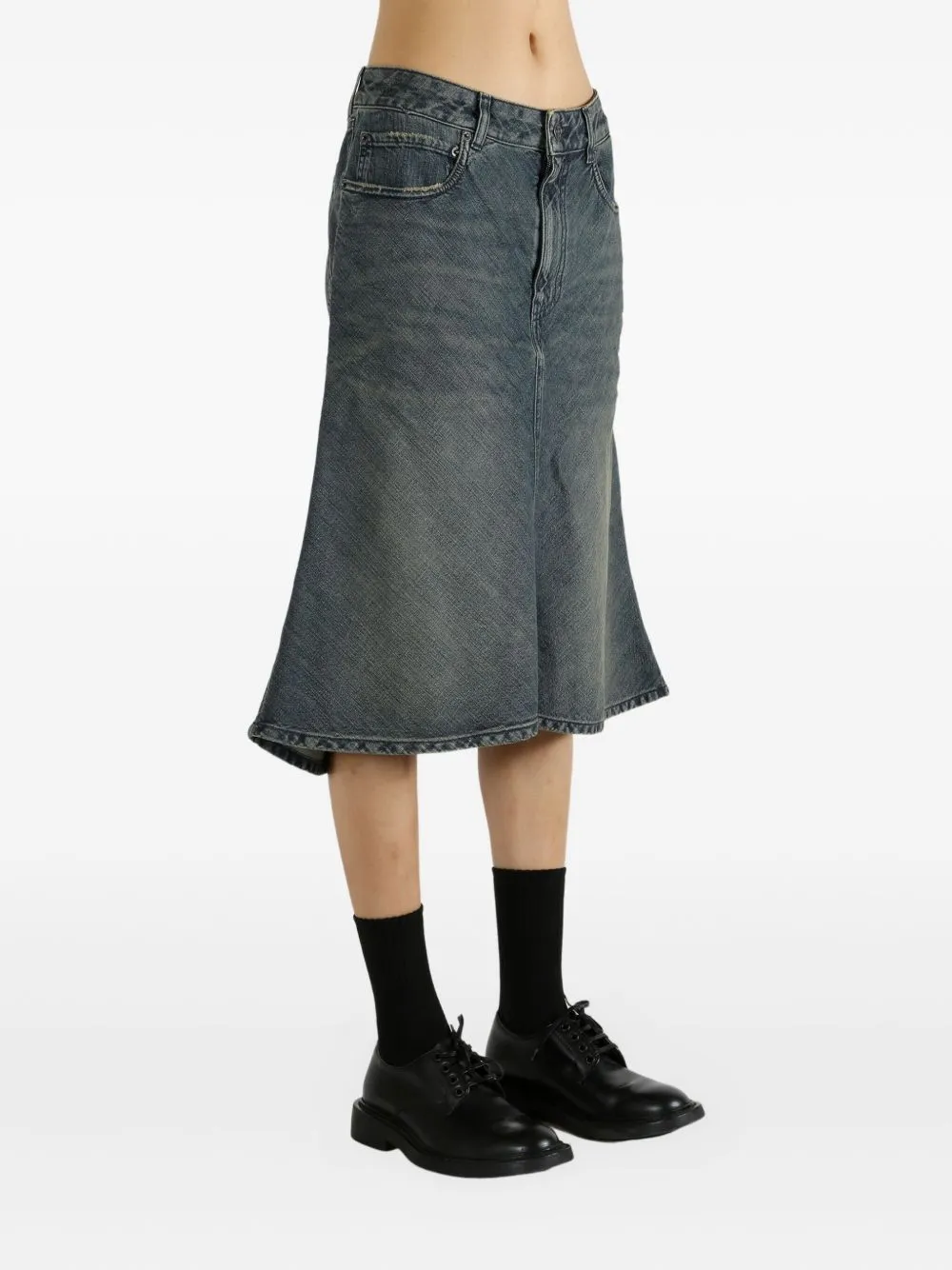 DENIM GODÉT MIDI SKIRT sold by Lord & Taylor product image thumbnail 2