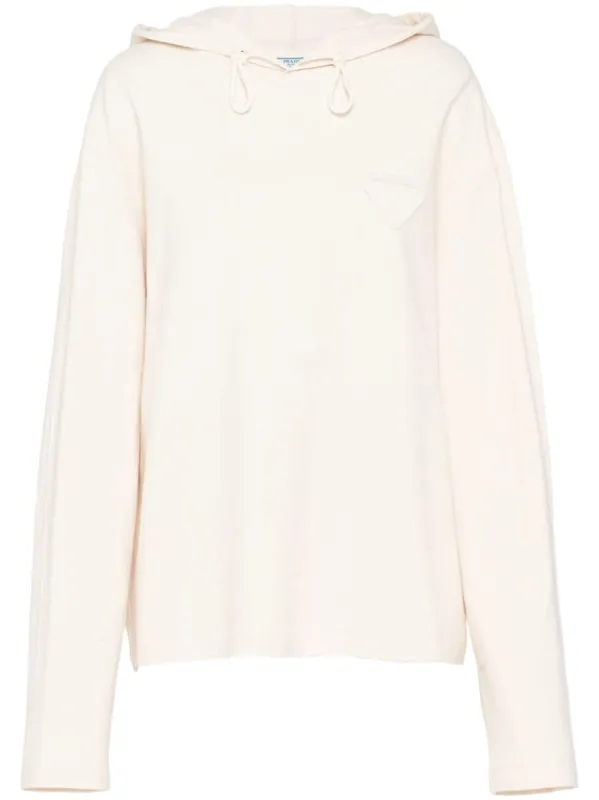 STRETCH COTTON HOODED SWEATSHIRT made by Prada