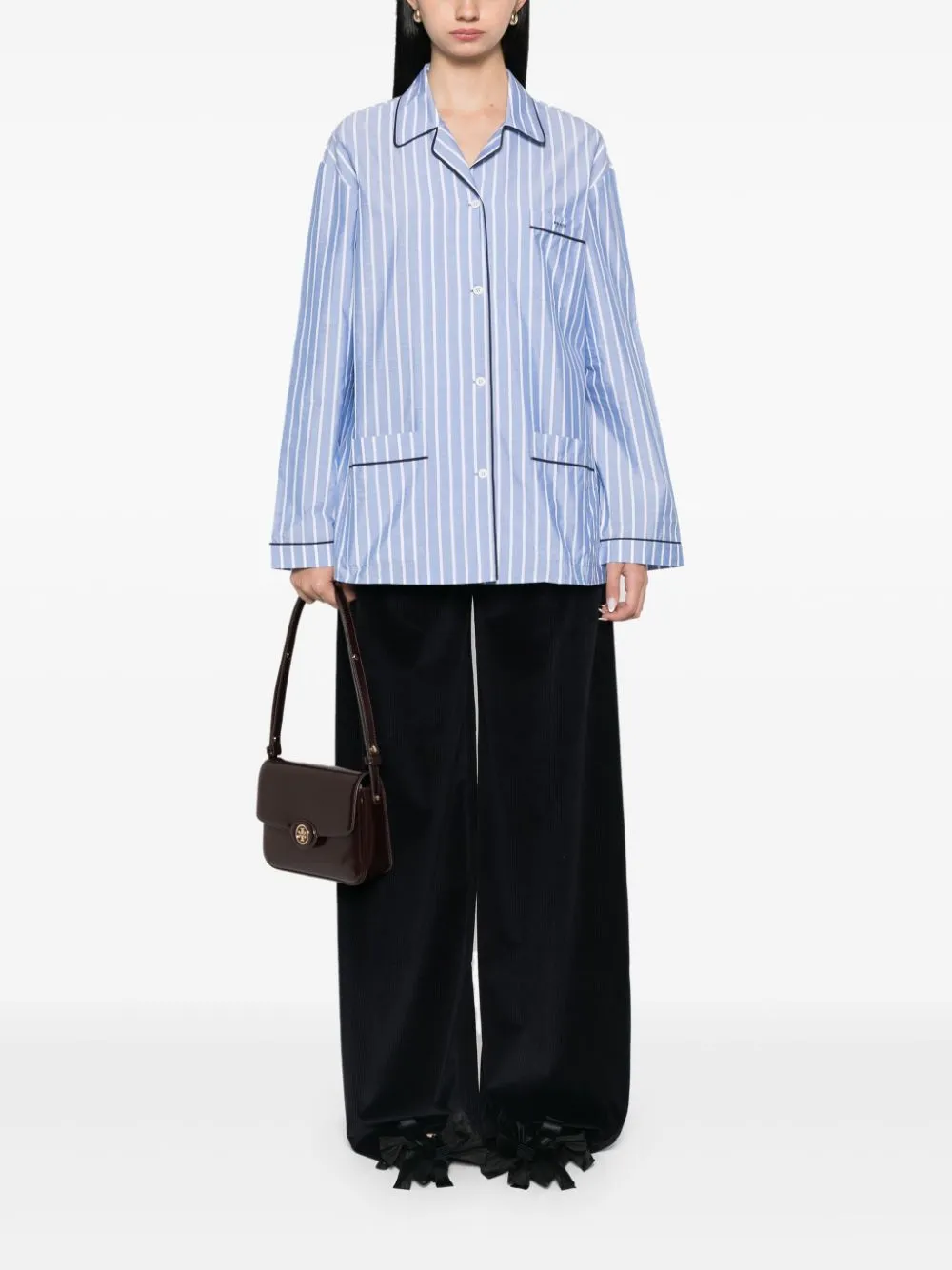COTTON STRIPED BUTTON-UP sold by Lord & Taylor product image thumbnail 2