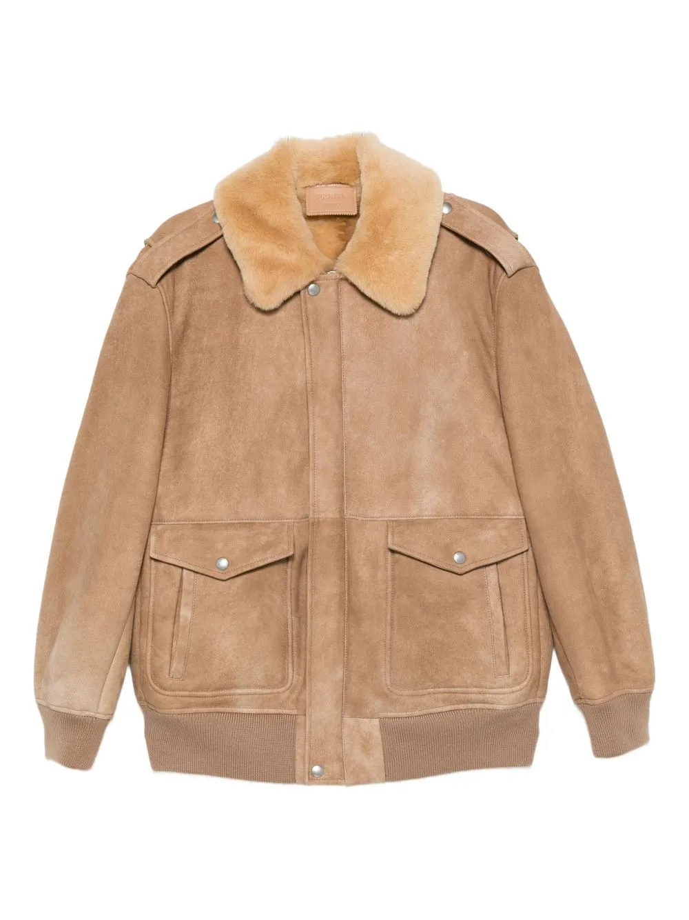 SUEDE BOMBER WITH SHEARLING COLLAR sold by Lord & Taylor