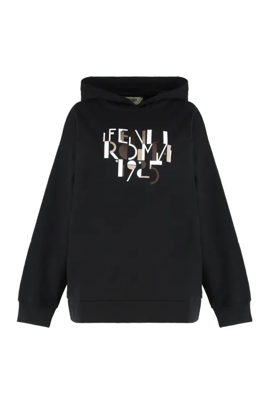 LOGO-PRINT HOODIE made by Fendi