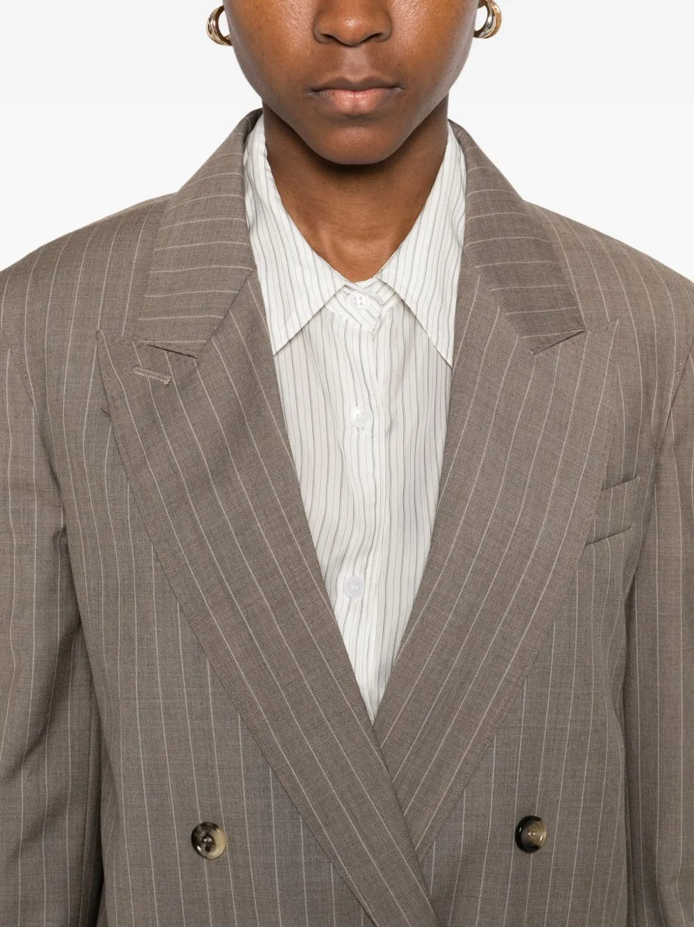 PINSTRIPE DOUBLE-BREASTED BLAZER sold by Lord & Taylor product image thumbnail 2