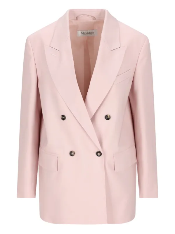 DOUBLE-BREASTED WOOL, MOHAIR AND SILK BLAZER sold by Lord & Taylor