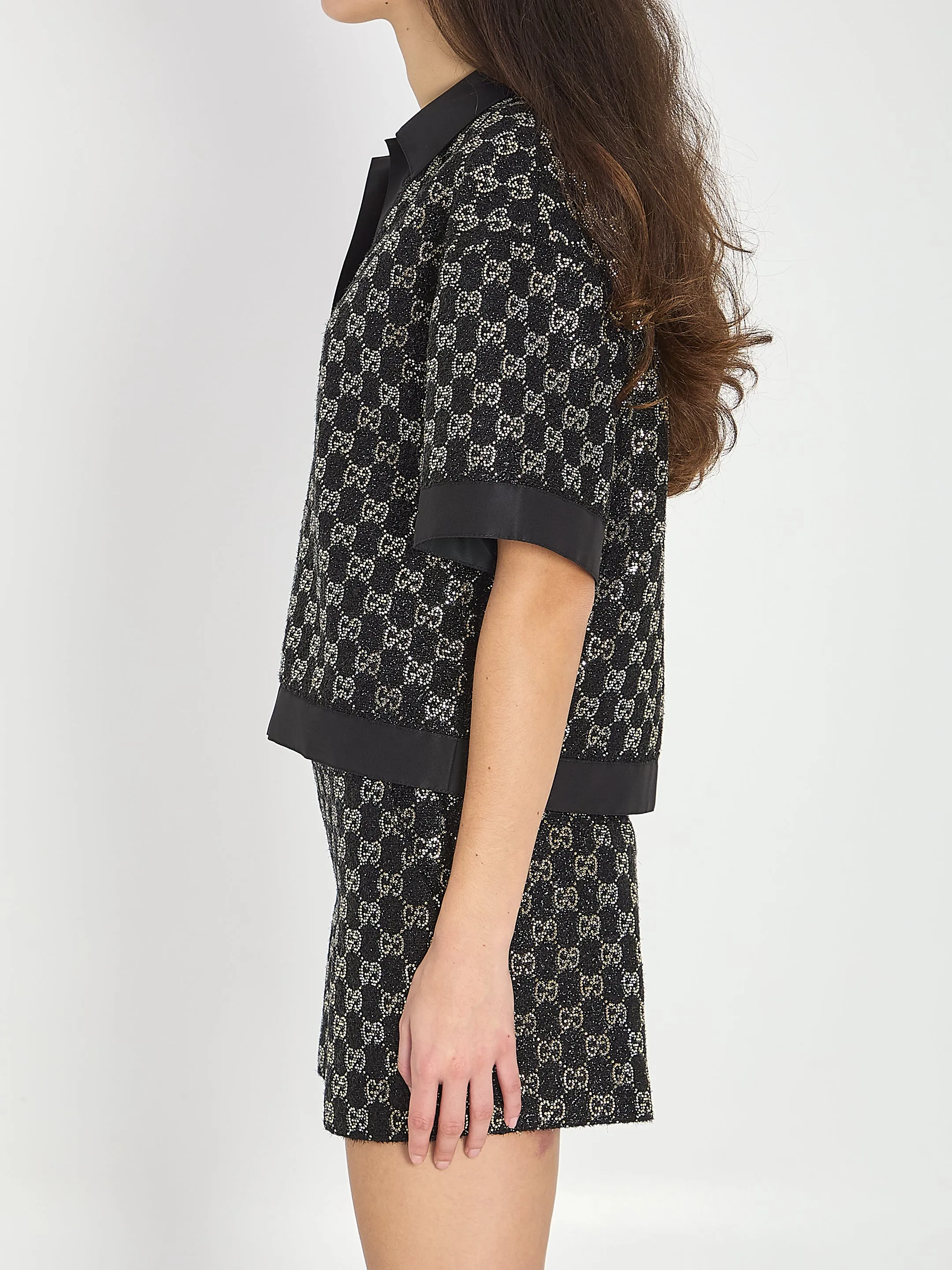 GG LAMÉ POLO SHIRT sold by Lord & Taylor product image thumbnail 3