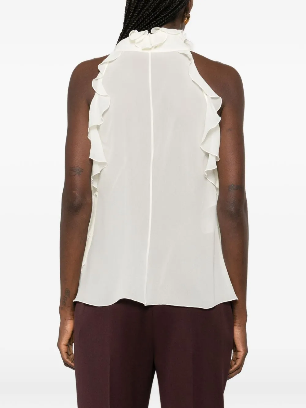 RUFFLED SLEEVELESS BLOUSE sold by Lord & Taylor product image thumbnail 5