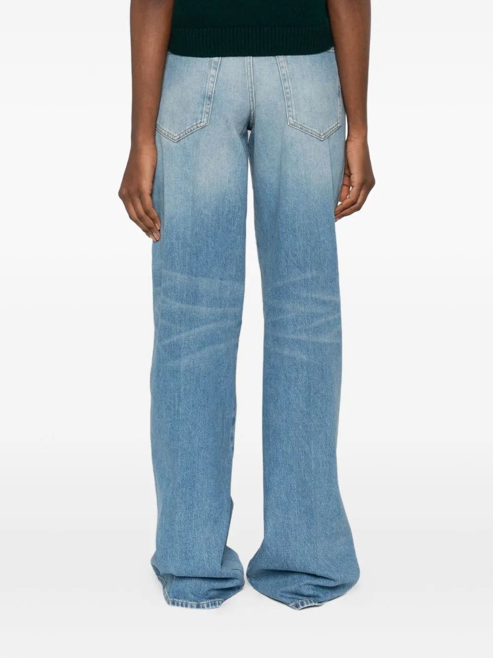 COTTON DENIM FLARE PANTS sold by Lord & Taylor product image thumbnail 4