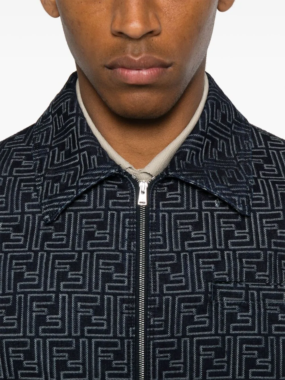 FF-JACQUARD DENIM BOMBER JACKET sold by Lord & Taylor product image thumbnail 5