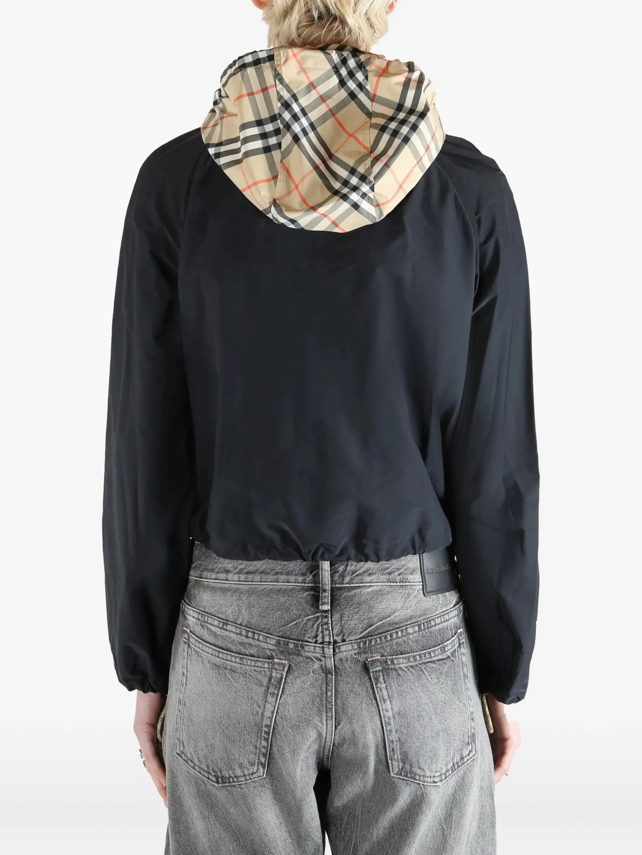 CHECK-HOOD CROPPED JACKET sold by Lord & Taylor product image thumbnail 4
