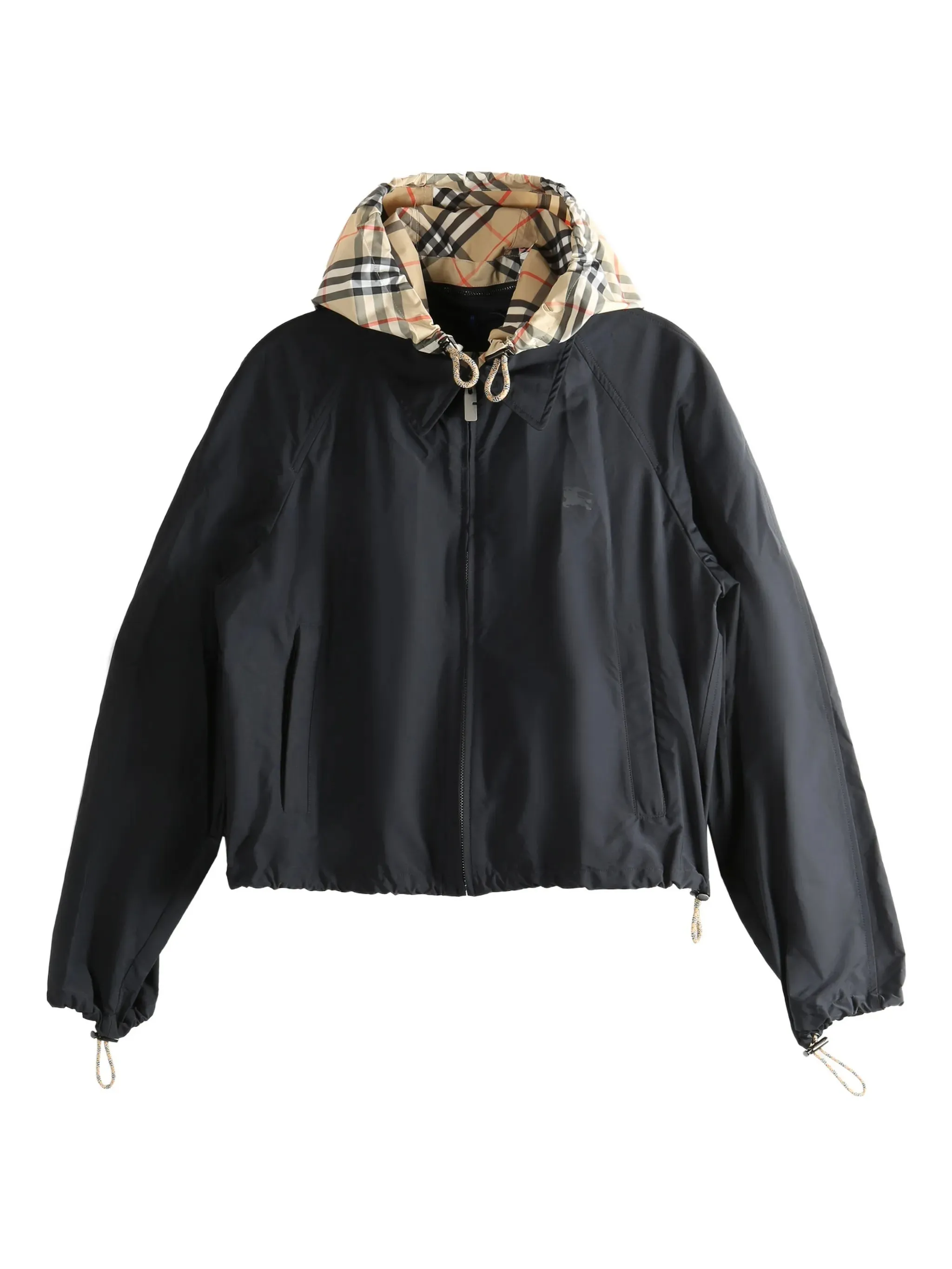 CHECK-HOOD CROPPED JACKET sold by Lord & Taylor