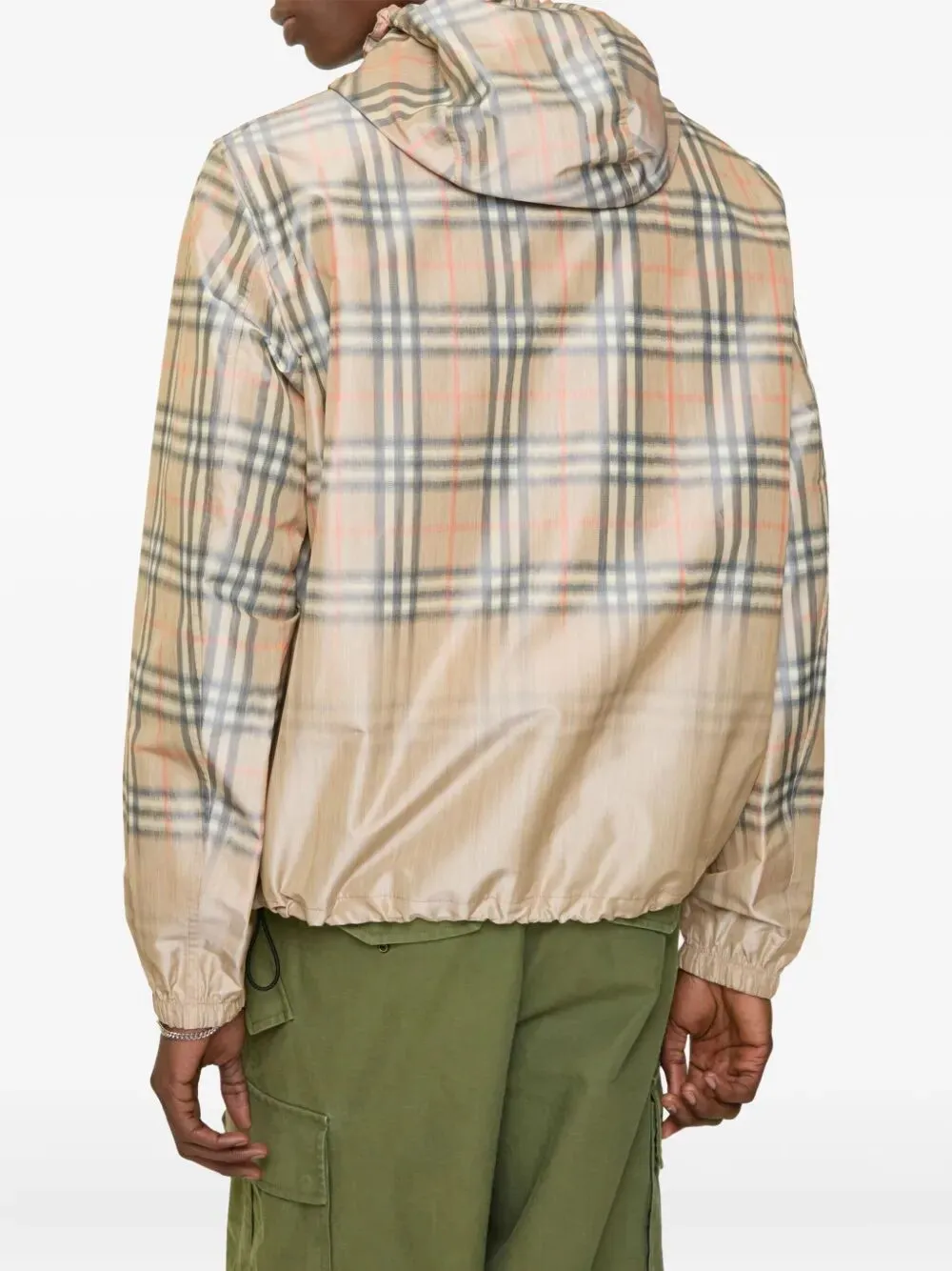 GRADIENT CHECK HOODED LIGHTWEIGHT JACKET sold by Lord & Taylor product image thumbnail 3