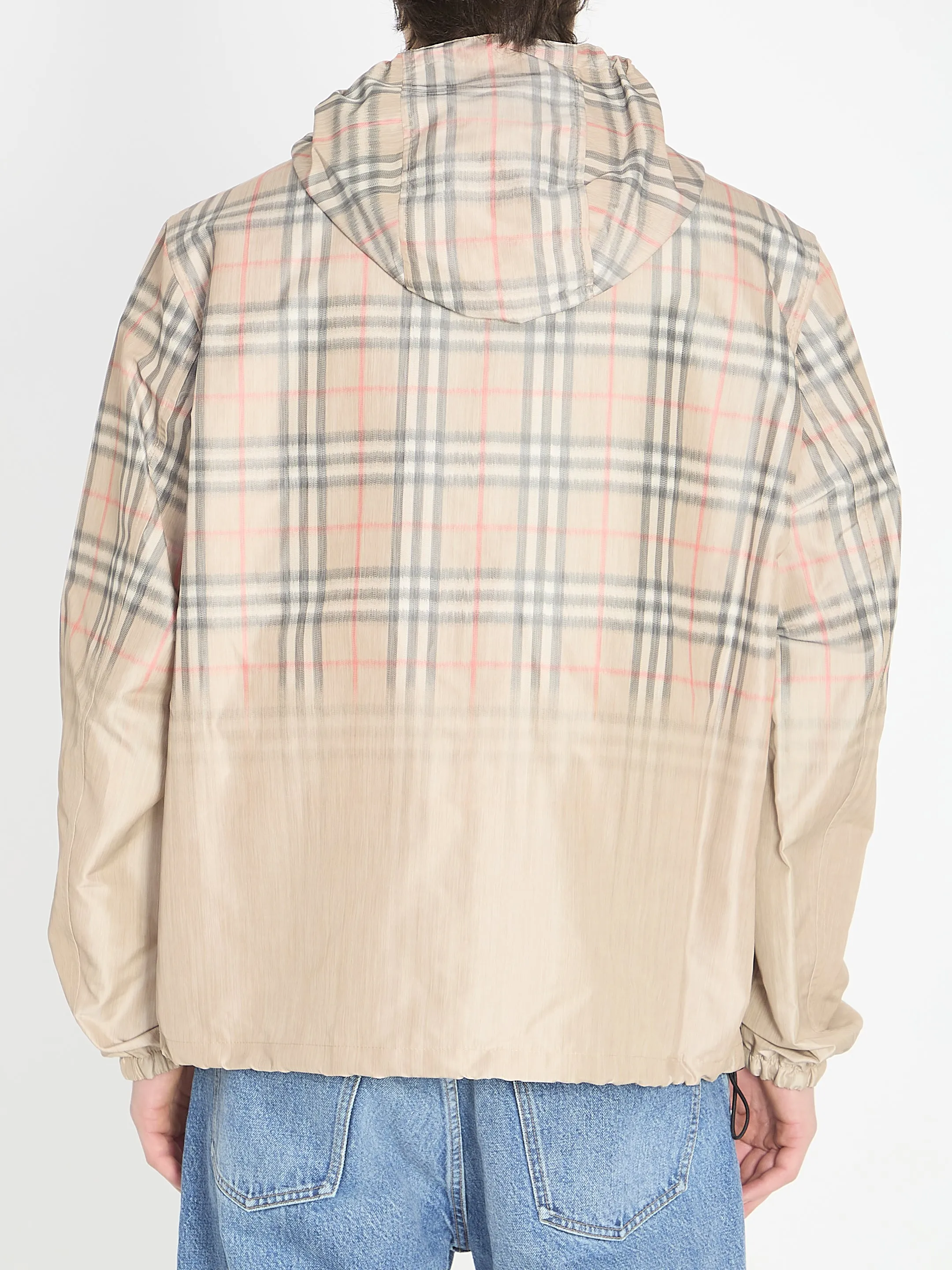 GRADIENT CHECK HOODED LIGHTWEIGHT JACKET sold by Lord & Taylor product image thumbnail 4